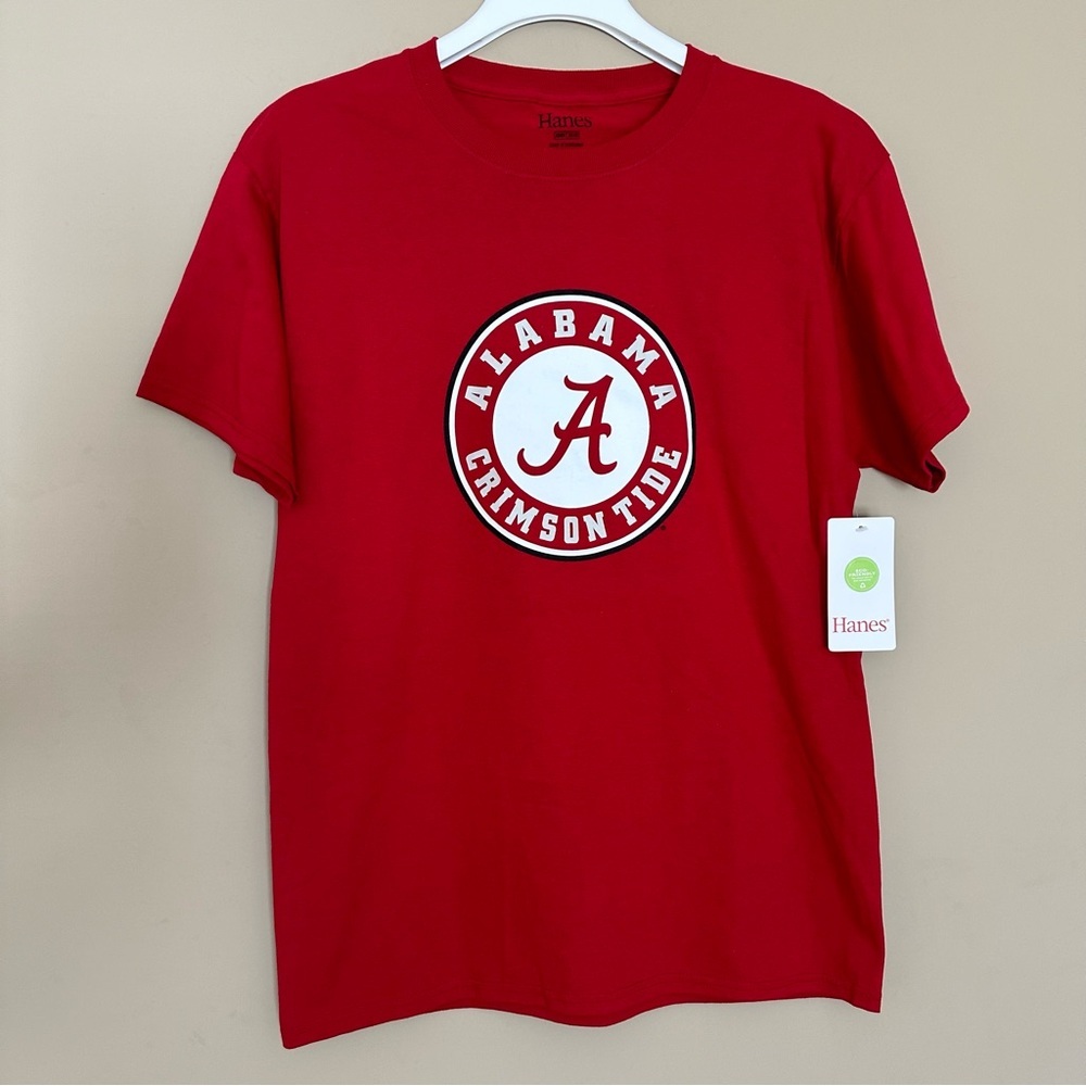 NEW Alabama Crimson Tide T Shirt Unisex Medium Men's Women's Red White Hanes